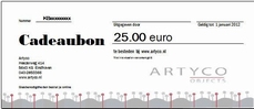 3. Gift voucher  25 euro