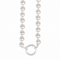 5 th Avenue Charms- pearl necklace  with ring 43,5 cm -