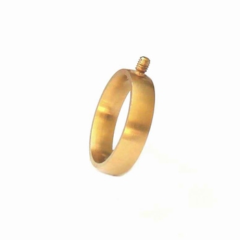 Changeable stainless steel ring brushed finished gold color