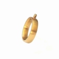 Changeable stainless steel ring brushed finished, gold color 21