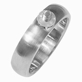 Changeable stainless steel ring brushed finished, gold color 21