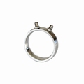 Changeable stainless steel ring brushed finished , 2x treat 17