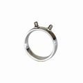 Changeable stainless steel ring brushed finished, 2x treat 19,5